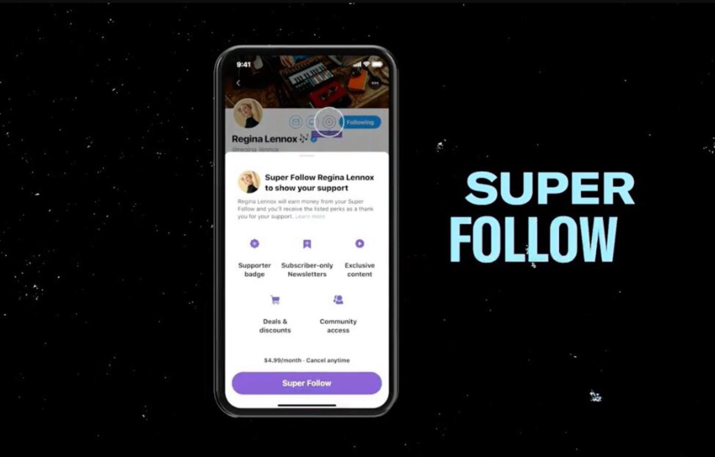 Super Follow das neue Feature bei Twitter.