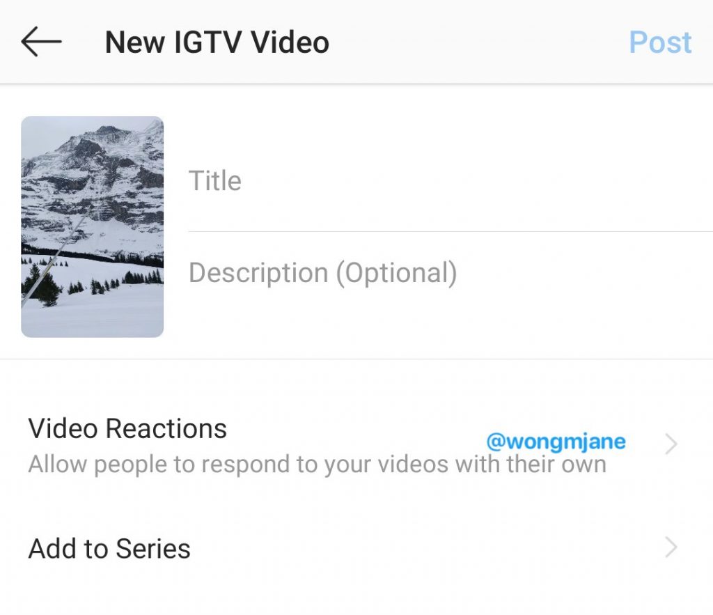 Video reaction Instagram