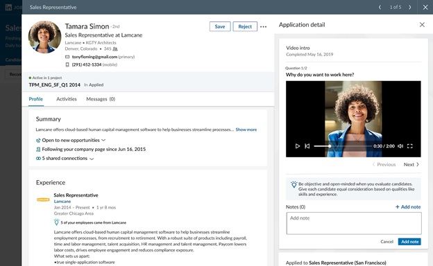 video presentazione linkedin