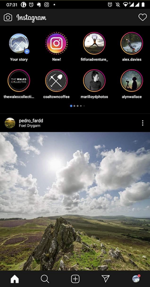 stories feed doppio instagram test