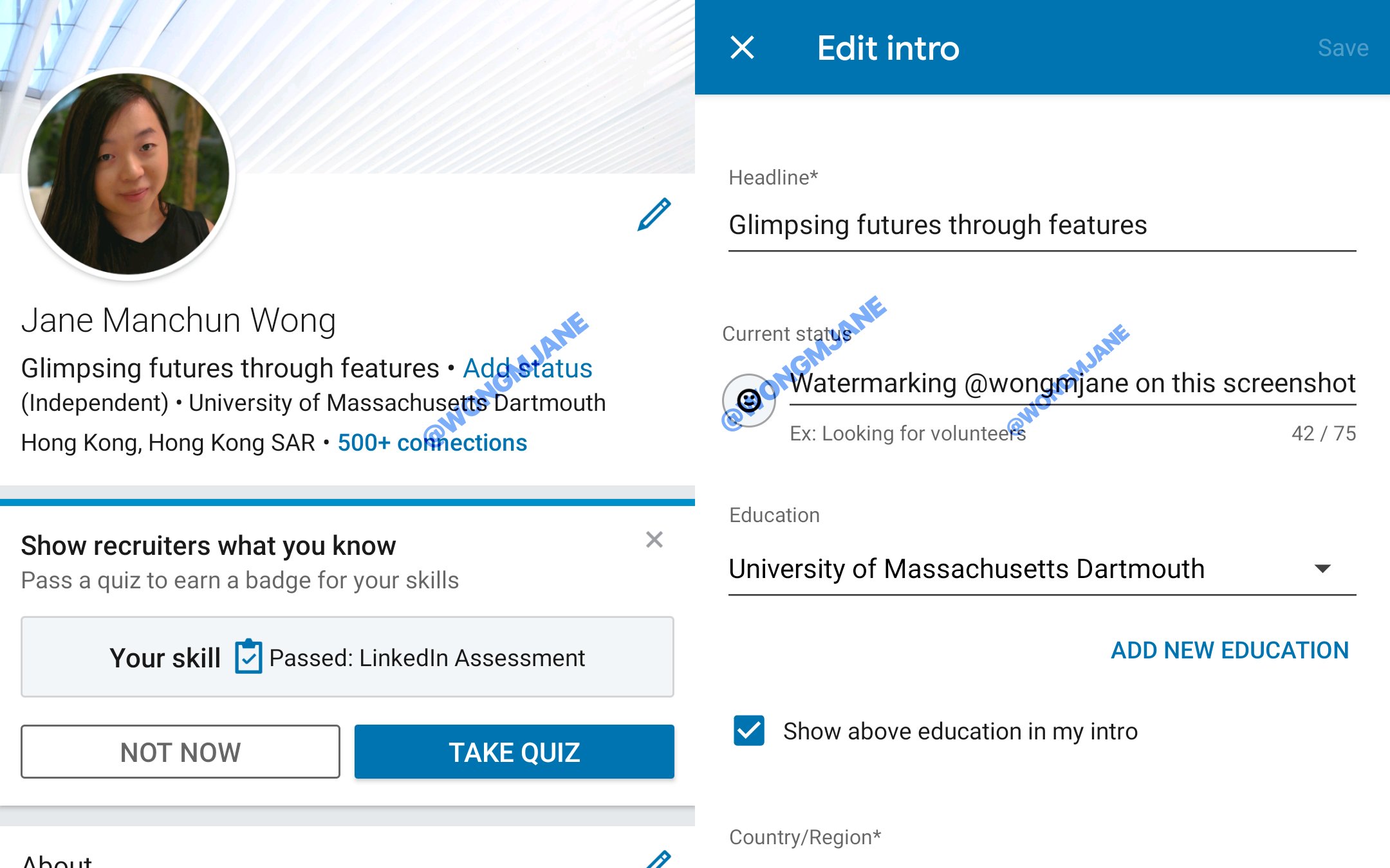 Linkedin feature current status