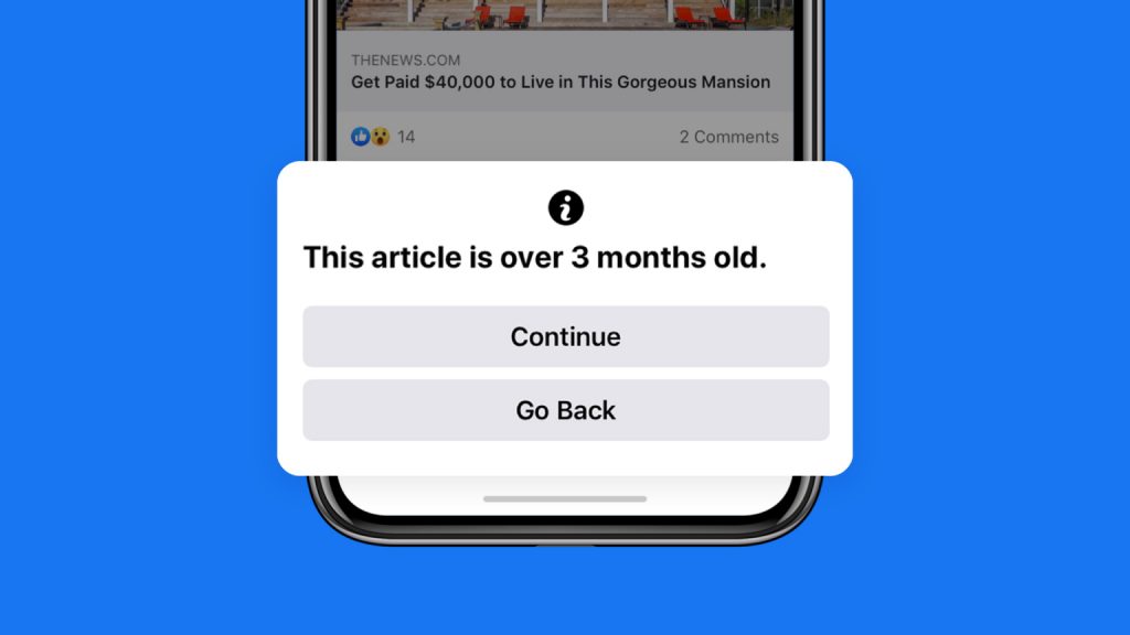 facebook trasparenza notifica articoli vecchi 90 giorni