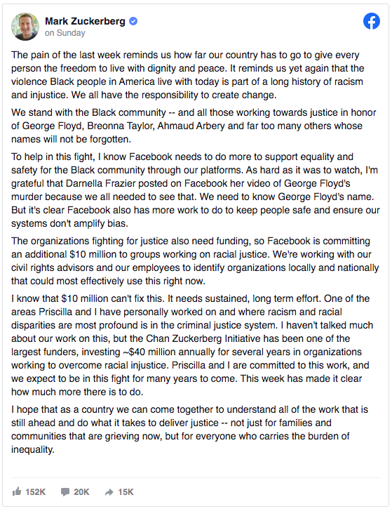 Facebook social #blacklivesmatter