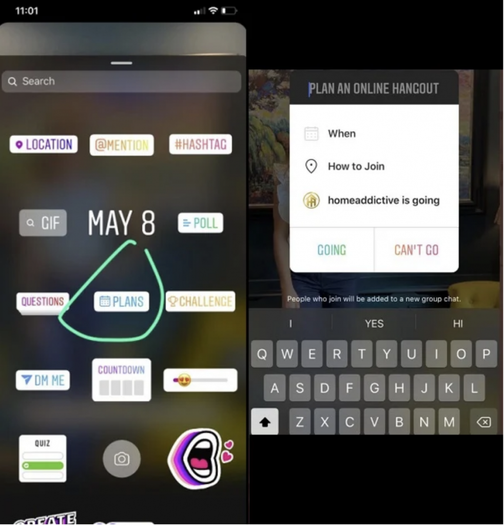 plans instagram feature