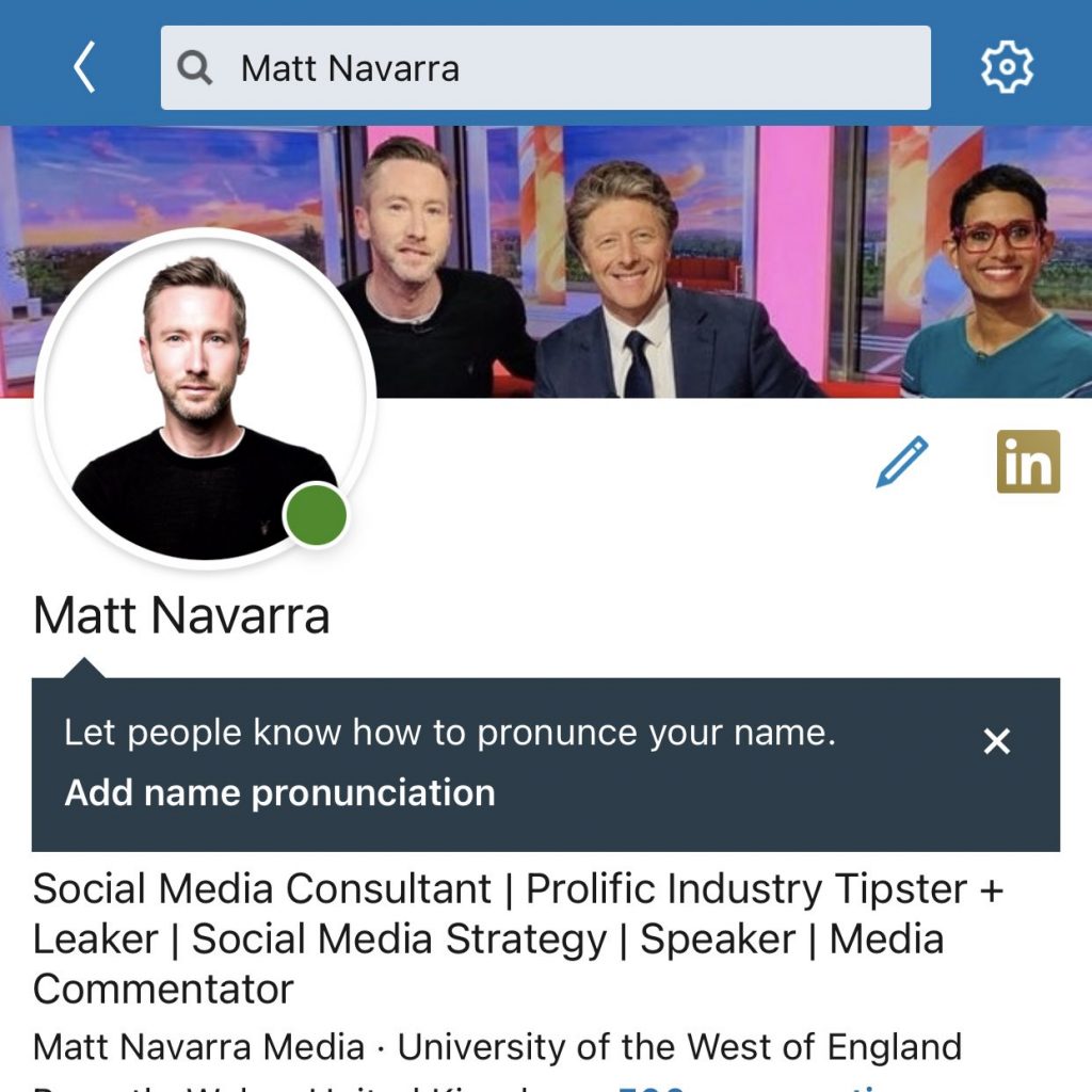 linkedin nome pronuncia