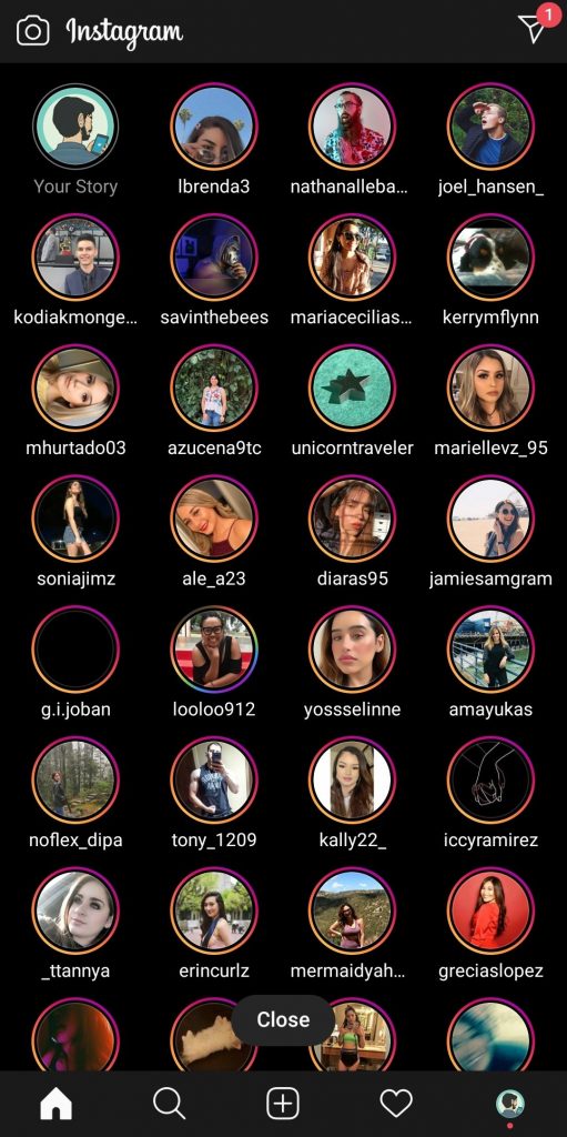 instagram stories feed