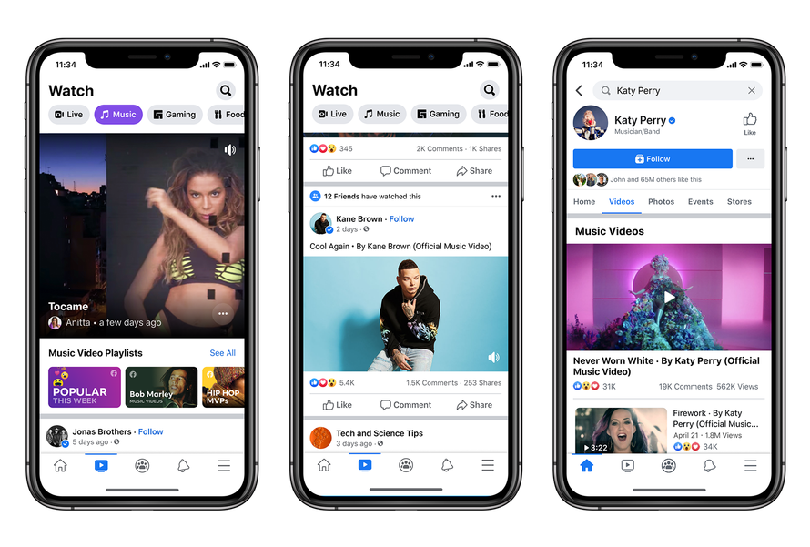 facebook music videos