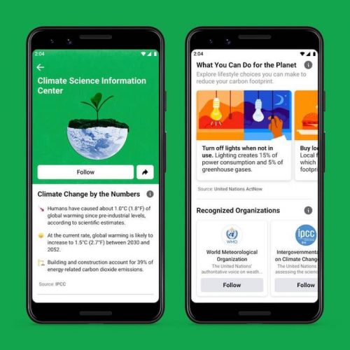 Showcasing the Facebook Climate Information Center