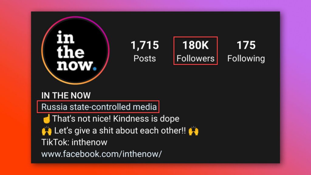 Instagram etichetta i canali controllati dai governi