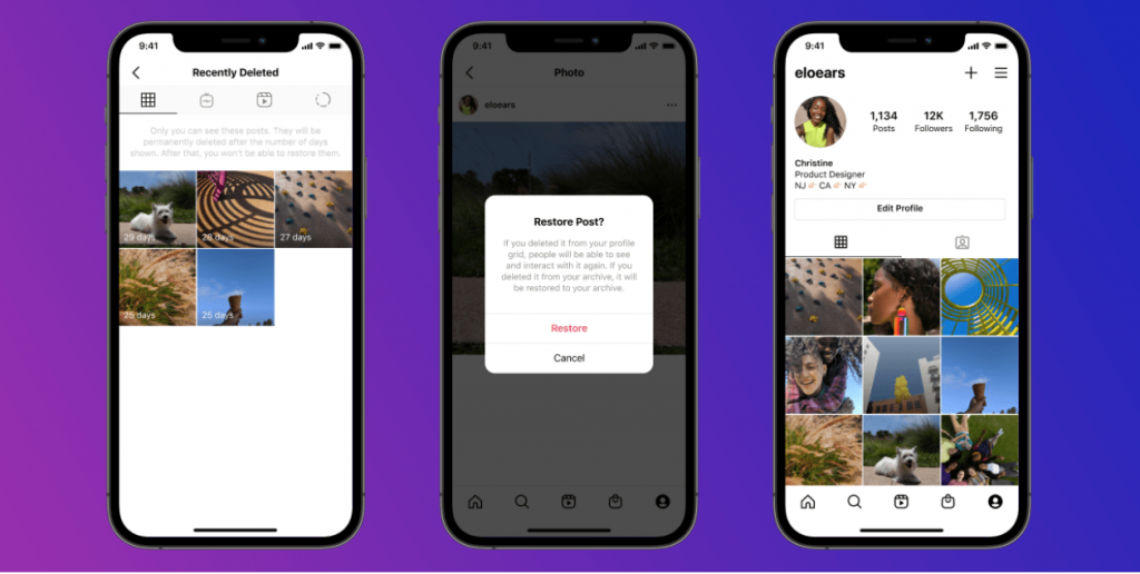 Instagram introduces ‘Recently Deleted’