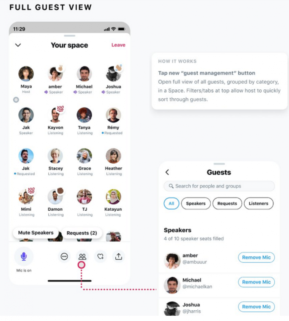 Twitter Spaces feature