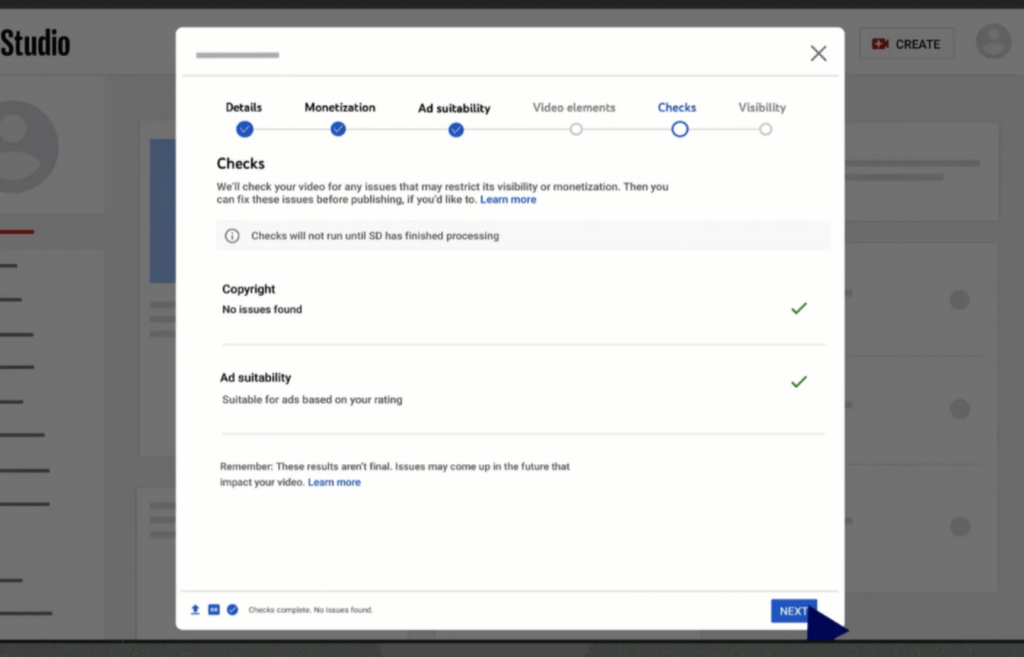 youtube checks