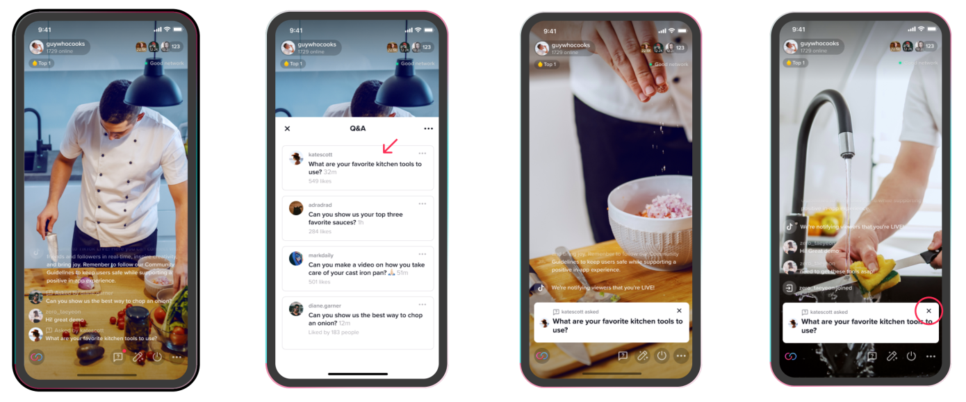 Q&A di TikTok disponibile anche per le live dei creators