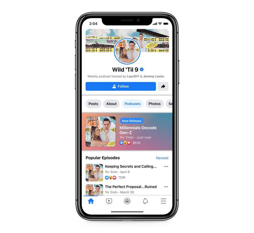 Facebook Podcasts Listening