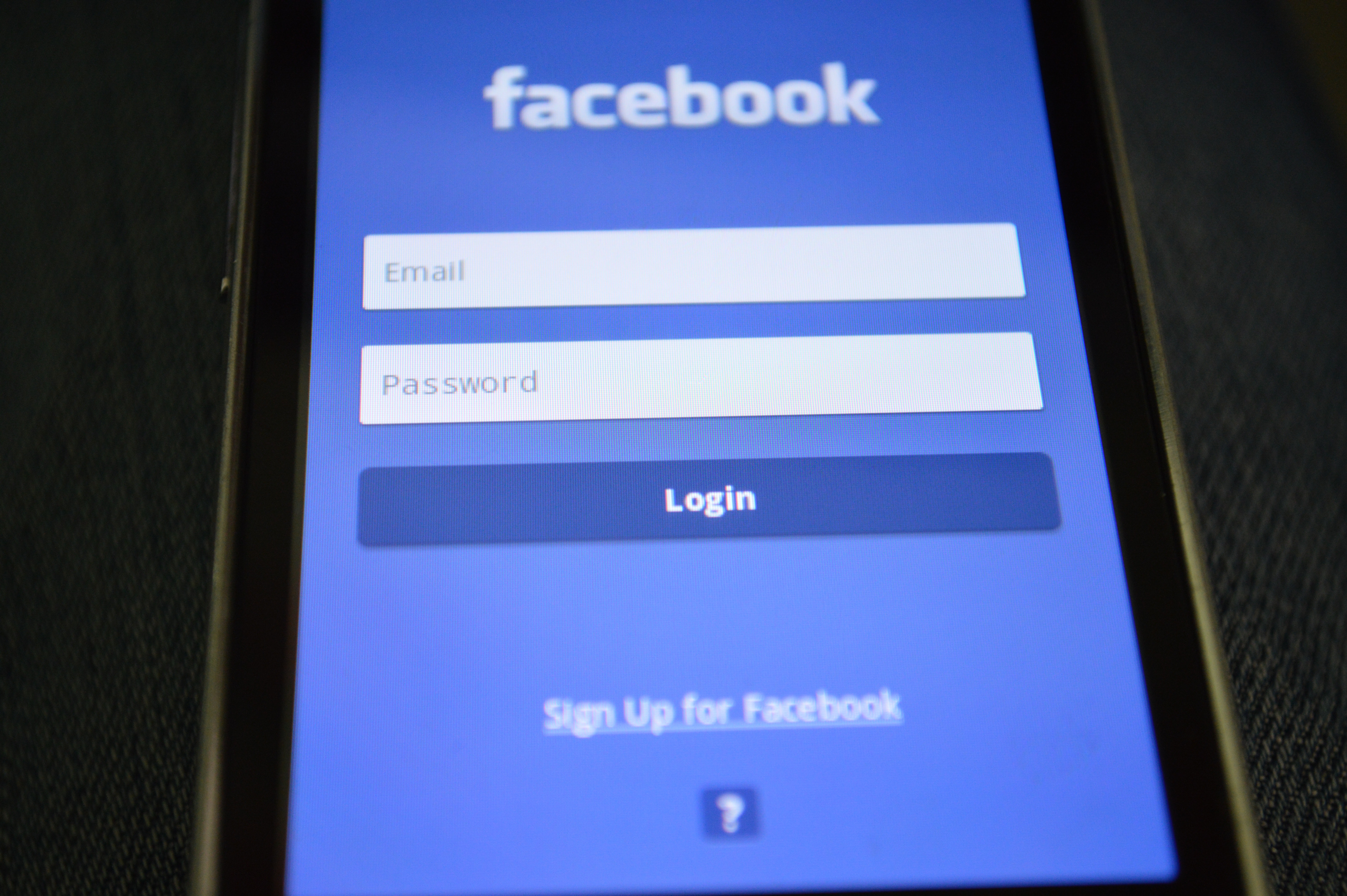 Facebook account login