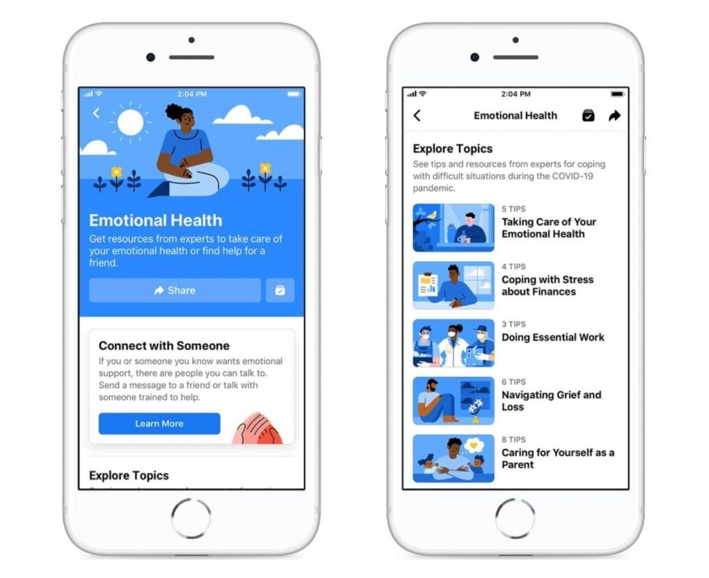 Facebook Mental Health Resource Center