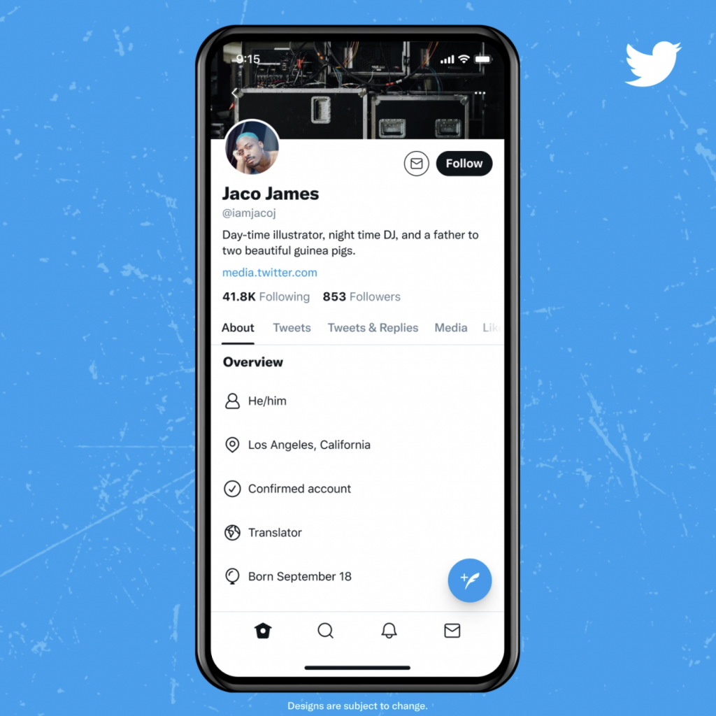 twitter revamp about tab