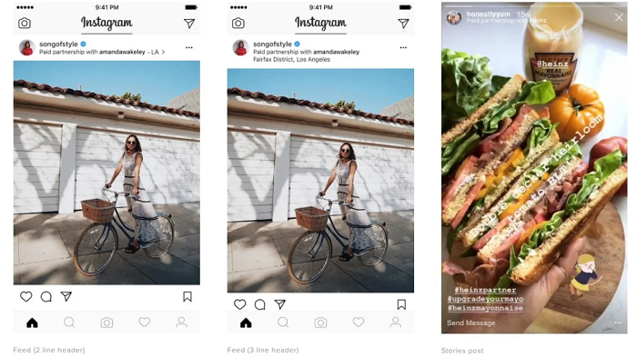 Contenuti brandizzati di Instagram